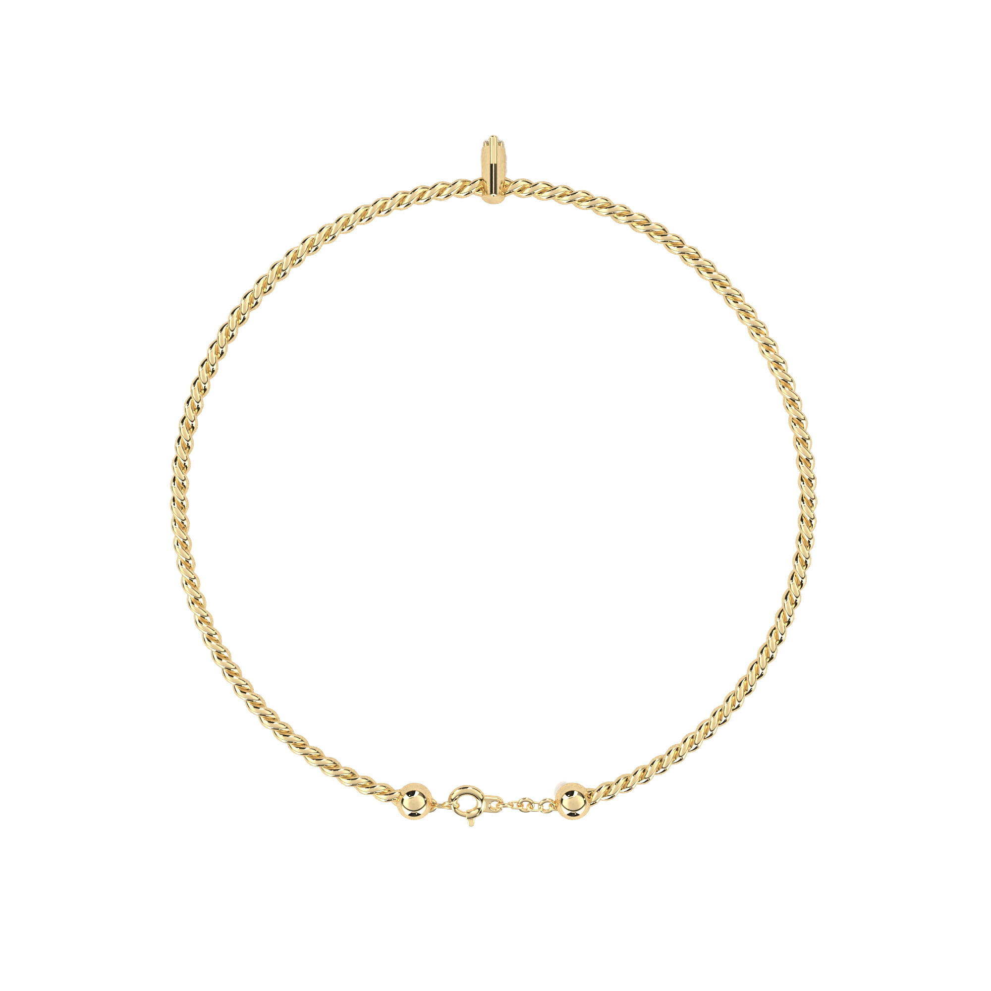 Solitairekart 0.01ct Round Cut Natural Diamond Bracelet-HI Color. VS-SI Clarity
